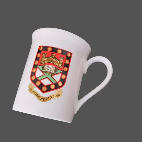 Vintage Crown University Of Exeter Bone China Mug, Coat of Arms, Made in England - Picture 1 of 7